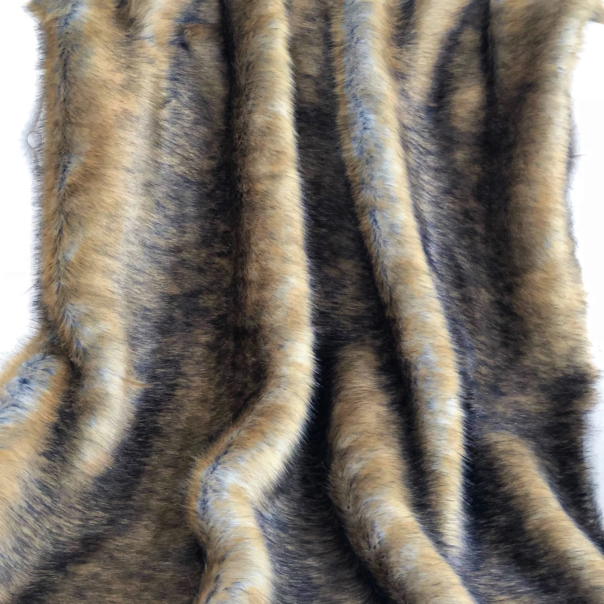 Plutus Brown and Grey Wild Grizzly Bear Faux Fur Luxury Throw — view 3
