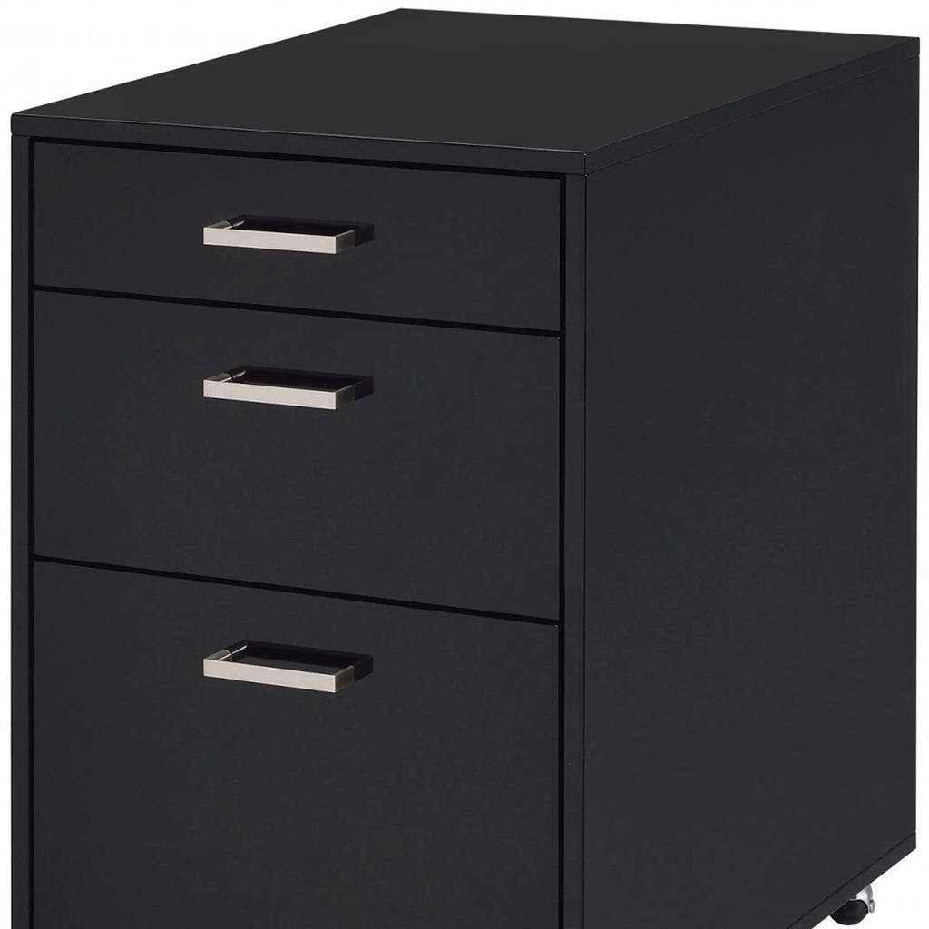 18″ Black Standard Accent Cabinet With Three Drawers — view 3
