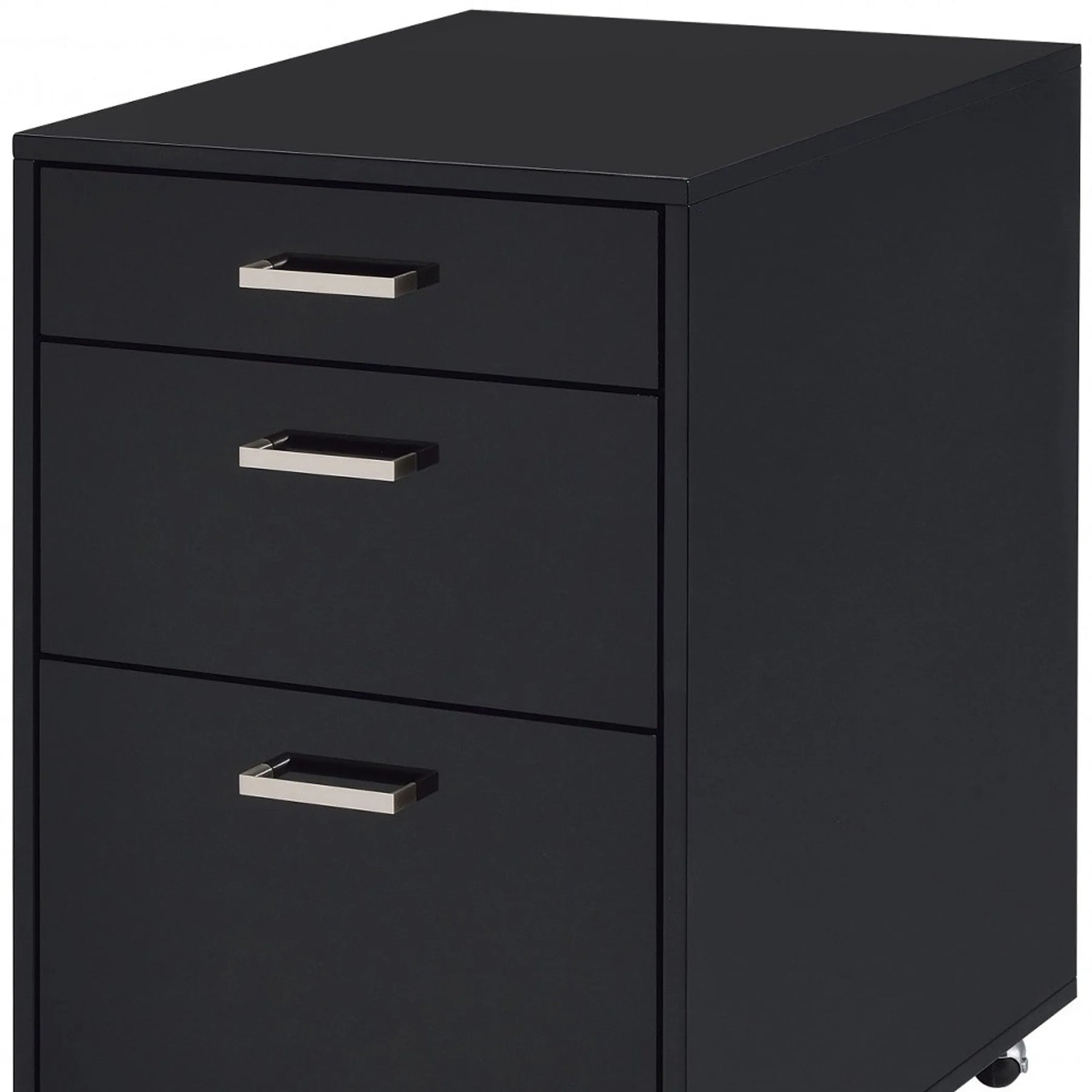 18″ Black Standard Accent Cabinet With Three Drawers — view 3