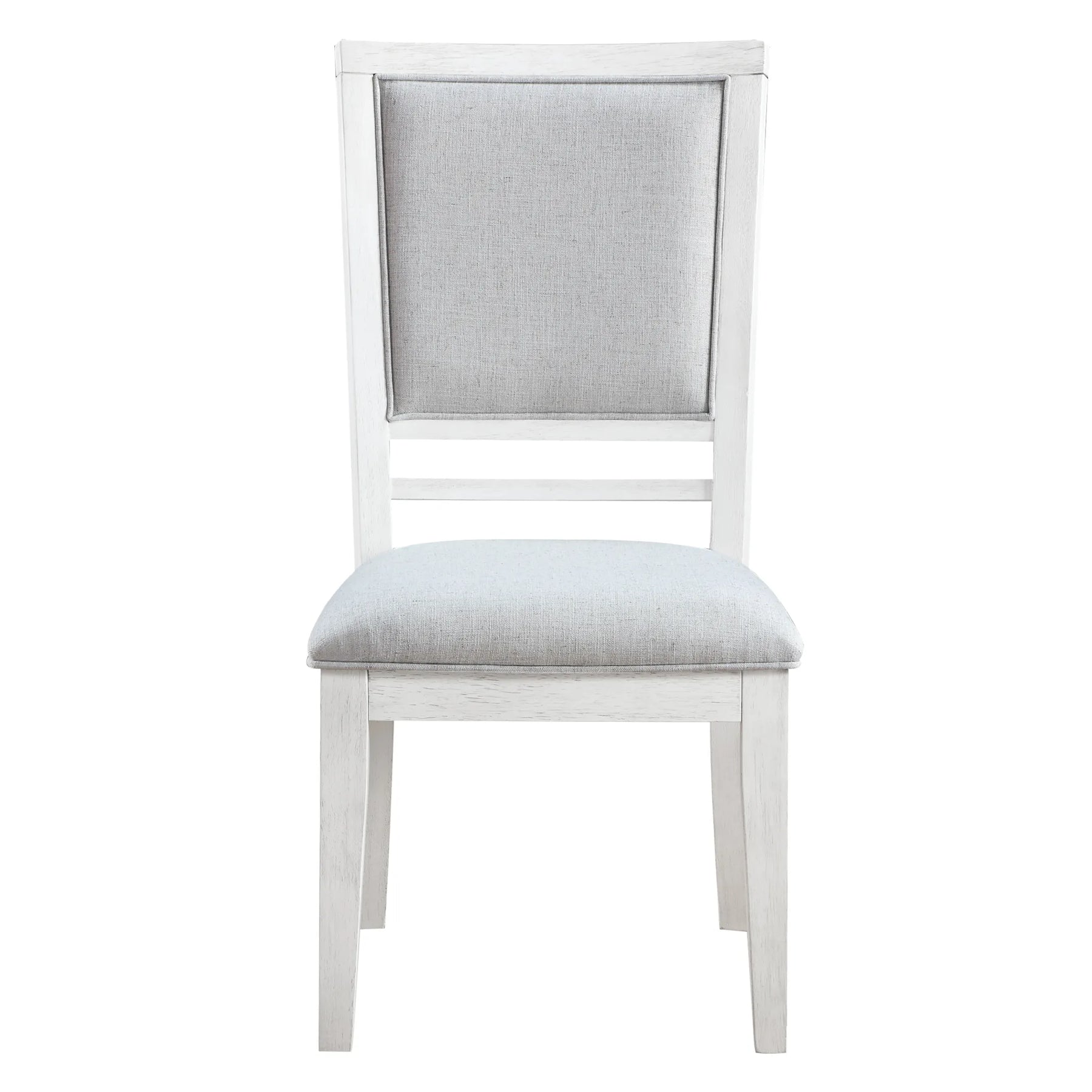 Sunset Trading Dover Dining Side Chair | Padded Upholstered Seat & Back | Set of 2 | Cerused White Oak Wood — view 3