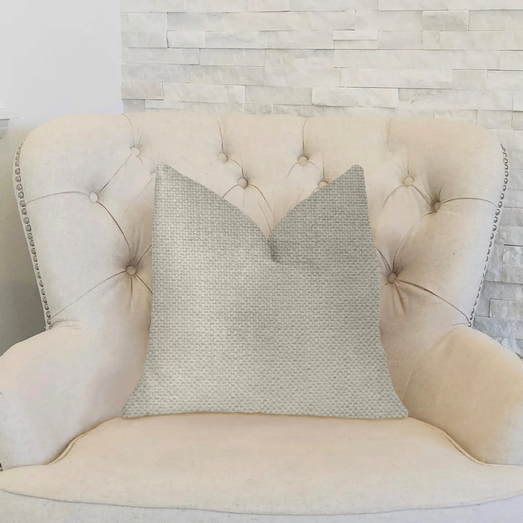Plutus Sanctuary White Luxury Throw Pillow — view 2