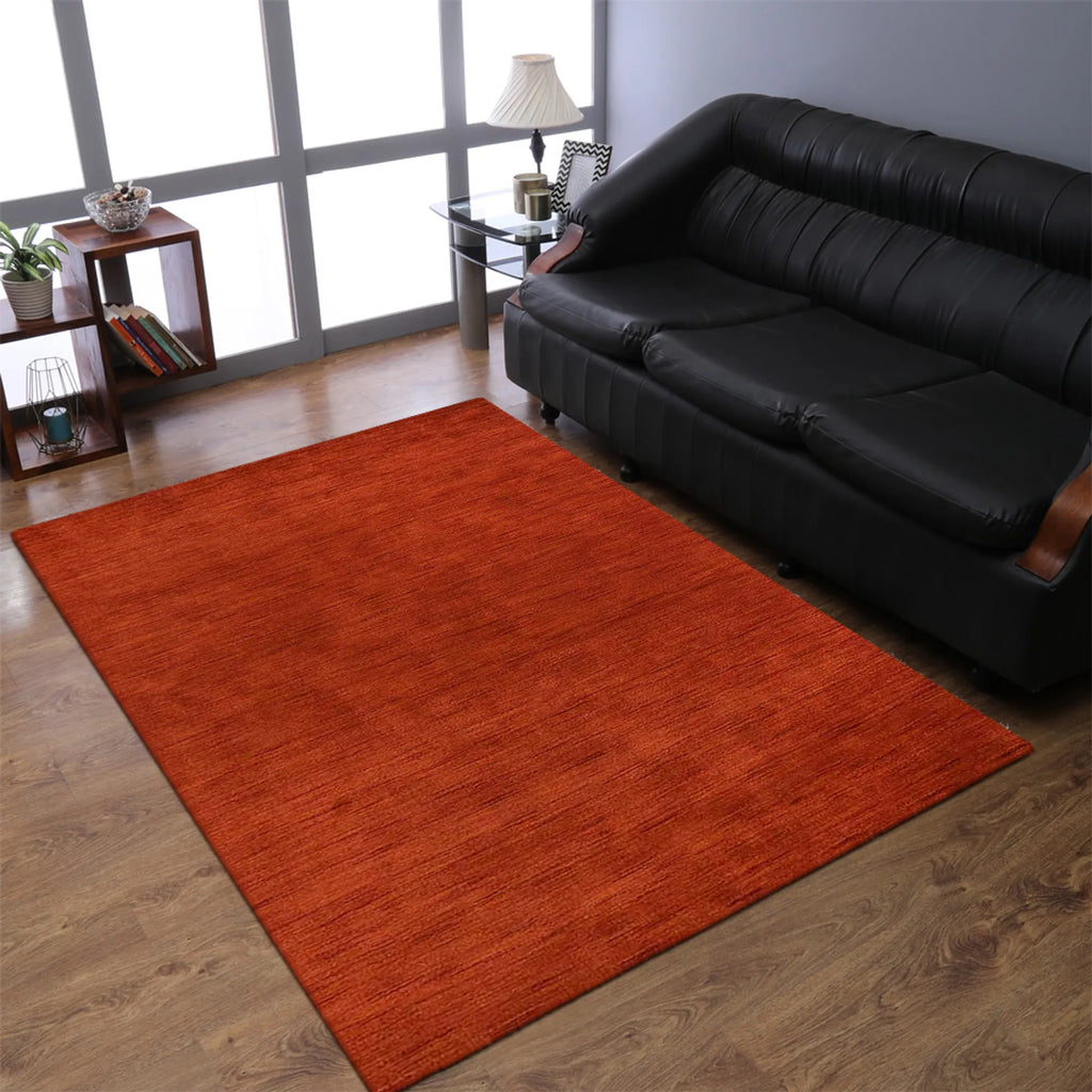 Rugsotic Carpets Hand Knotted Loom Wool Area Rug Solid