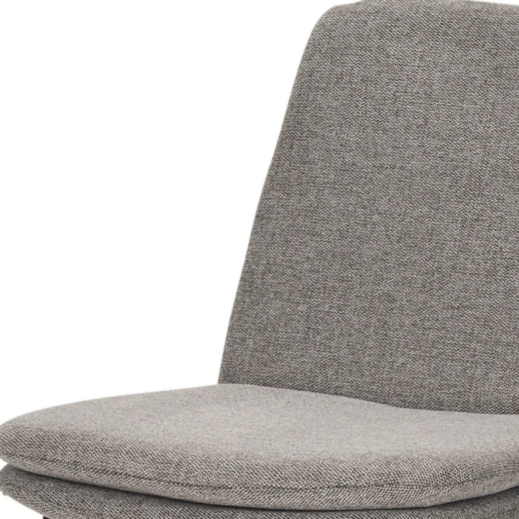 Gray and Black Upholstered Fabric And Metal Dining Side Chair — view 3