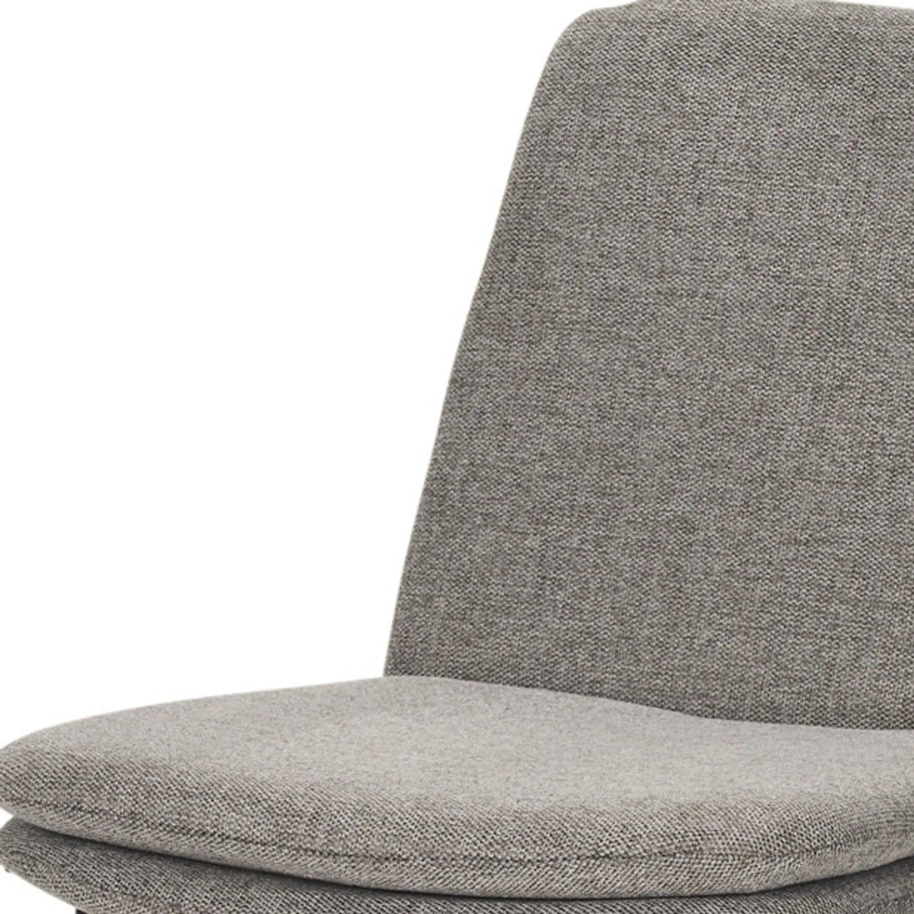 Gray and Black Upholstered Fabric And Metal Dining Side Chair — view 3