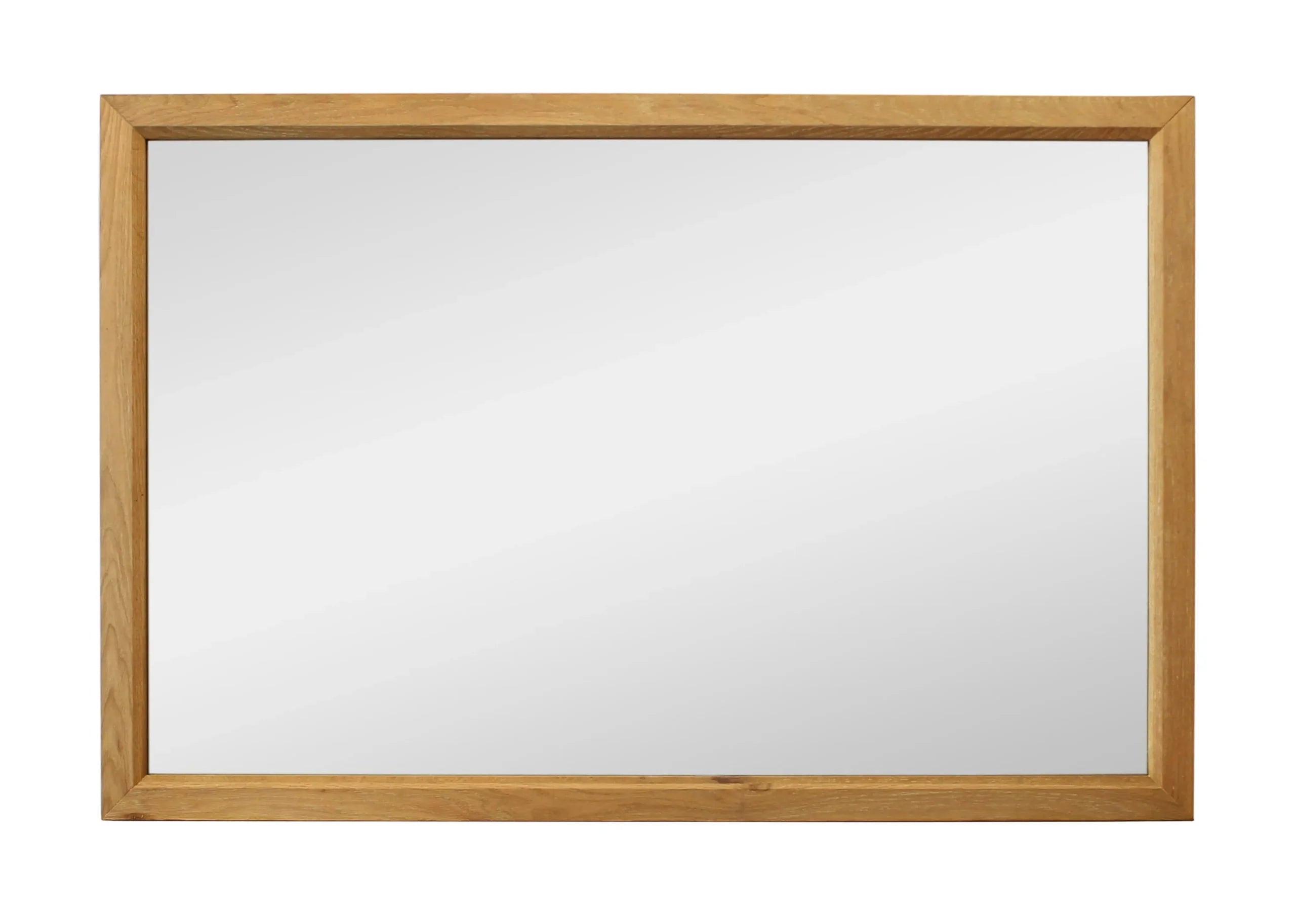 40″ Natural Solid Wood Framed Mounted Accent Mirror — view 3