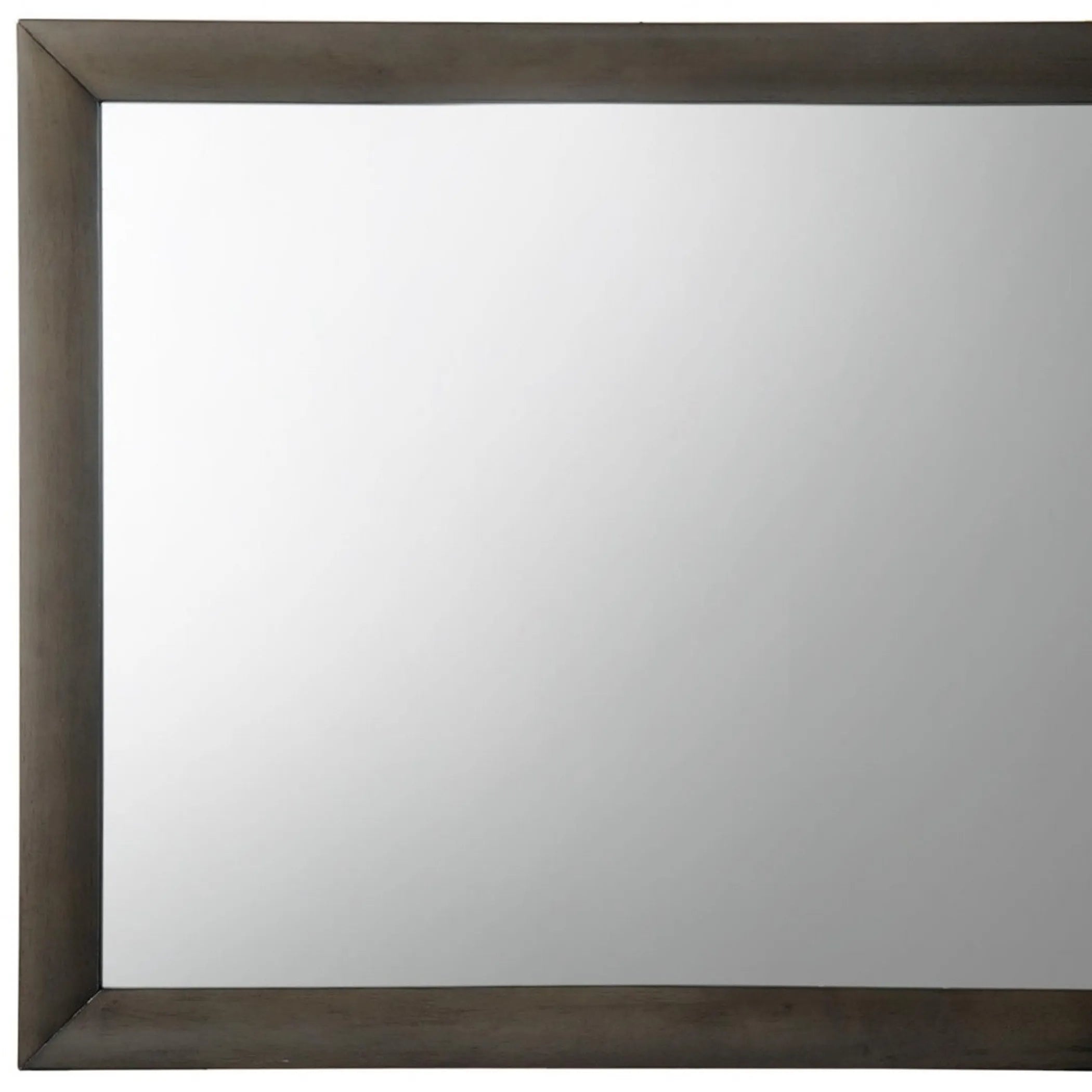 35″ Gray Oak Framed Accent Mirror — view 2