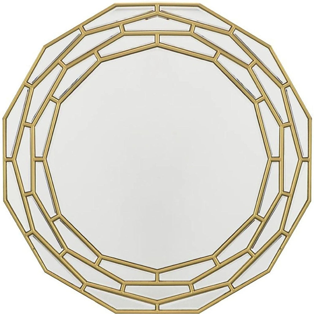 35″ Gold Round Framed Accent Mirror — view 4