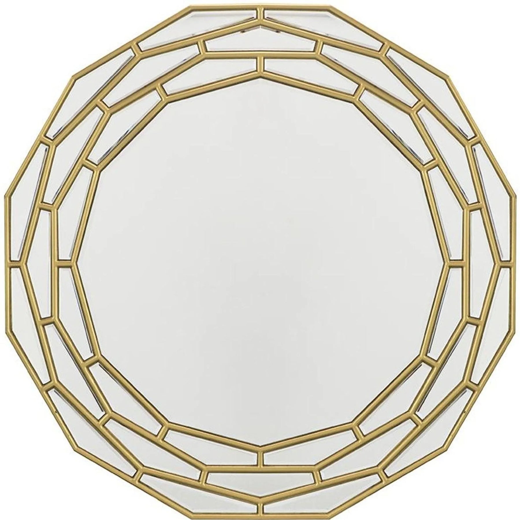 35″ Gold Round Framed Accent Mirror — view 4