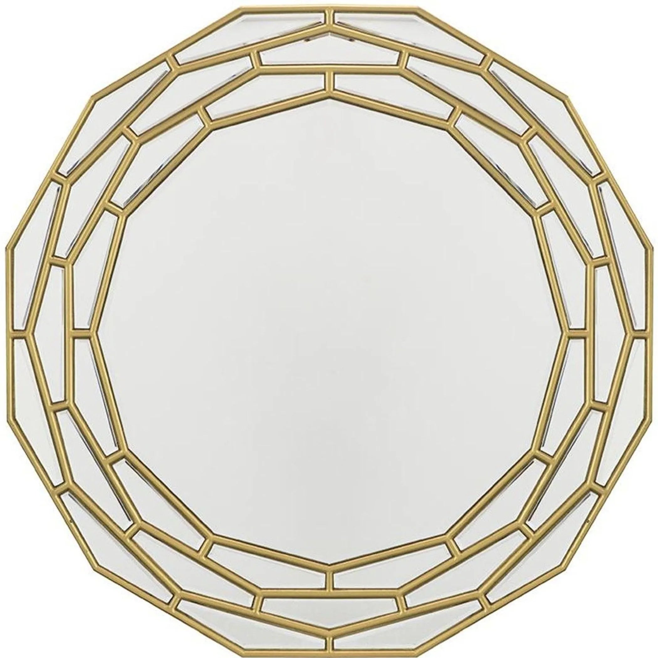 35″ Gold Round Framed Accent Mirror — view 4