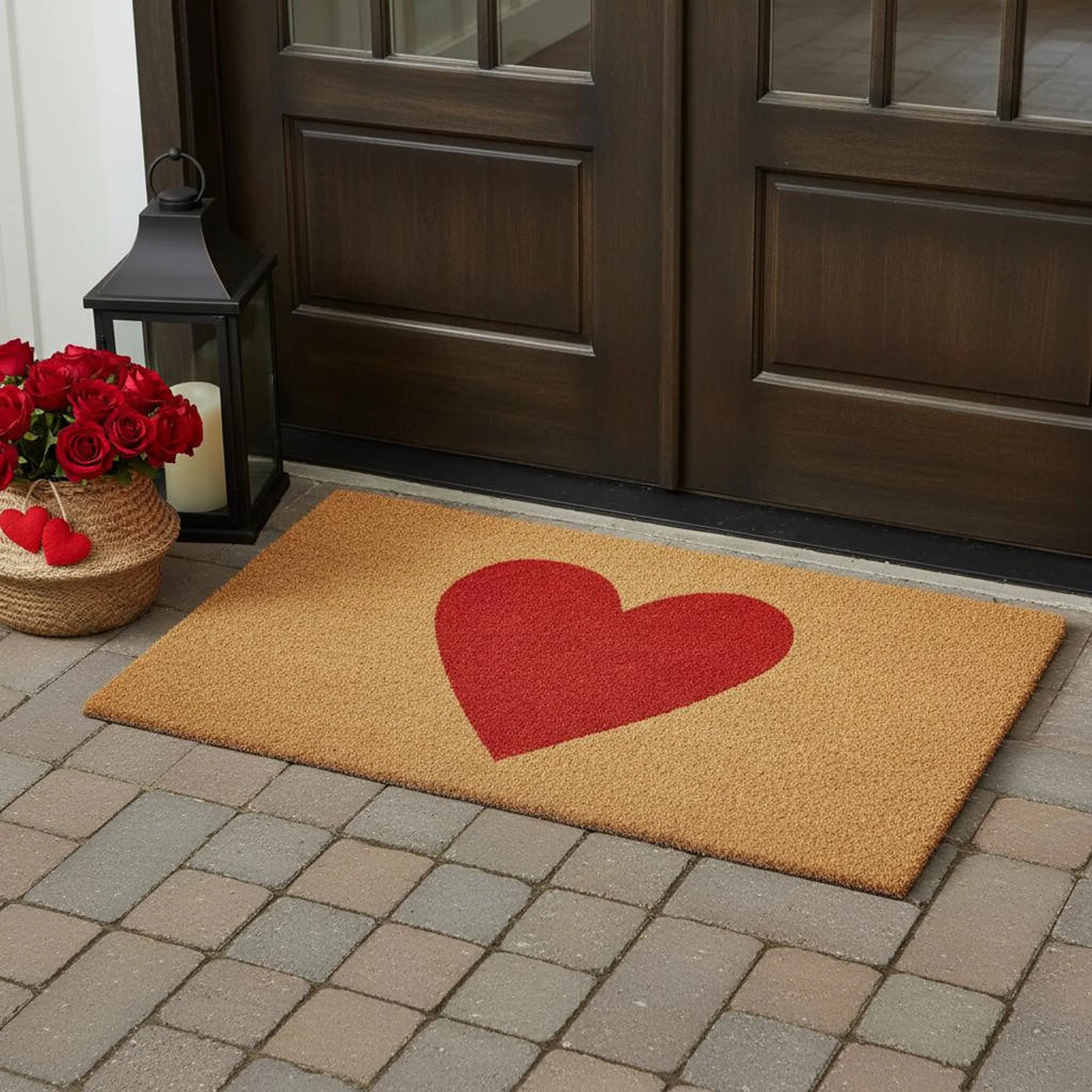 Heart Outdoor Coir Door Mat