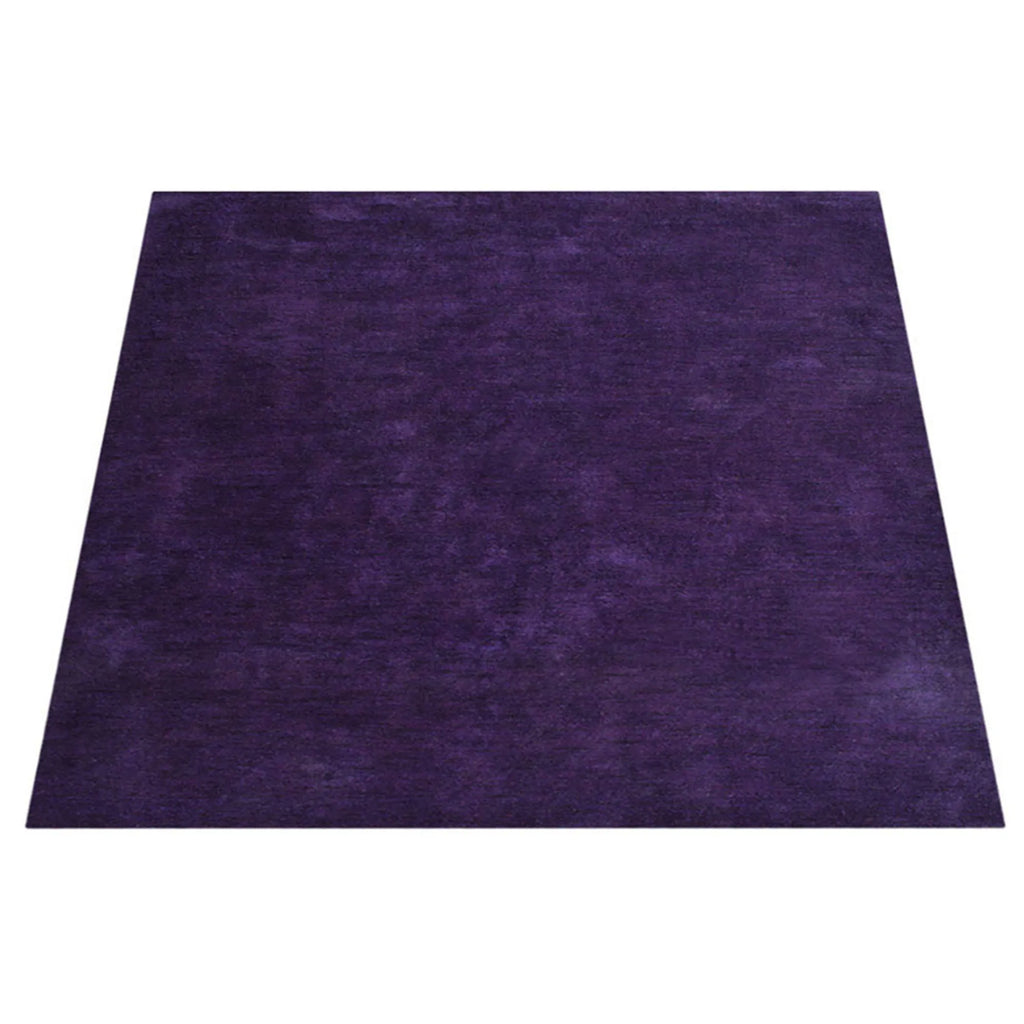 Rugsotic Carpets Hand Knotted Loom Silk 10’x10′ Square Area Rug Solid — view 3