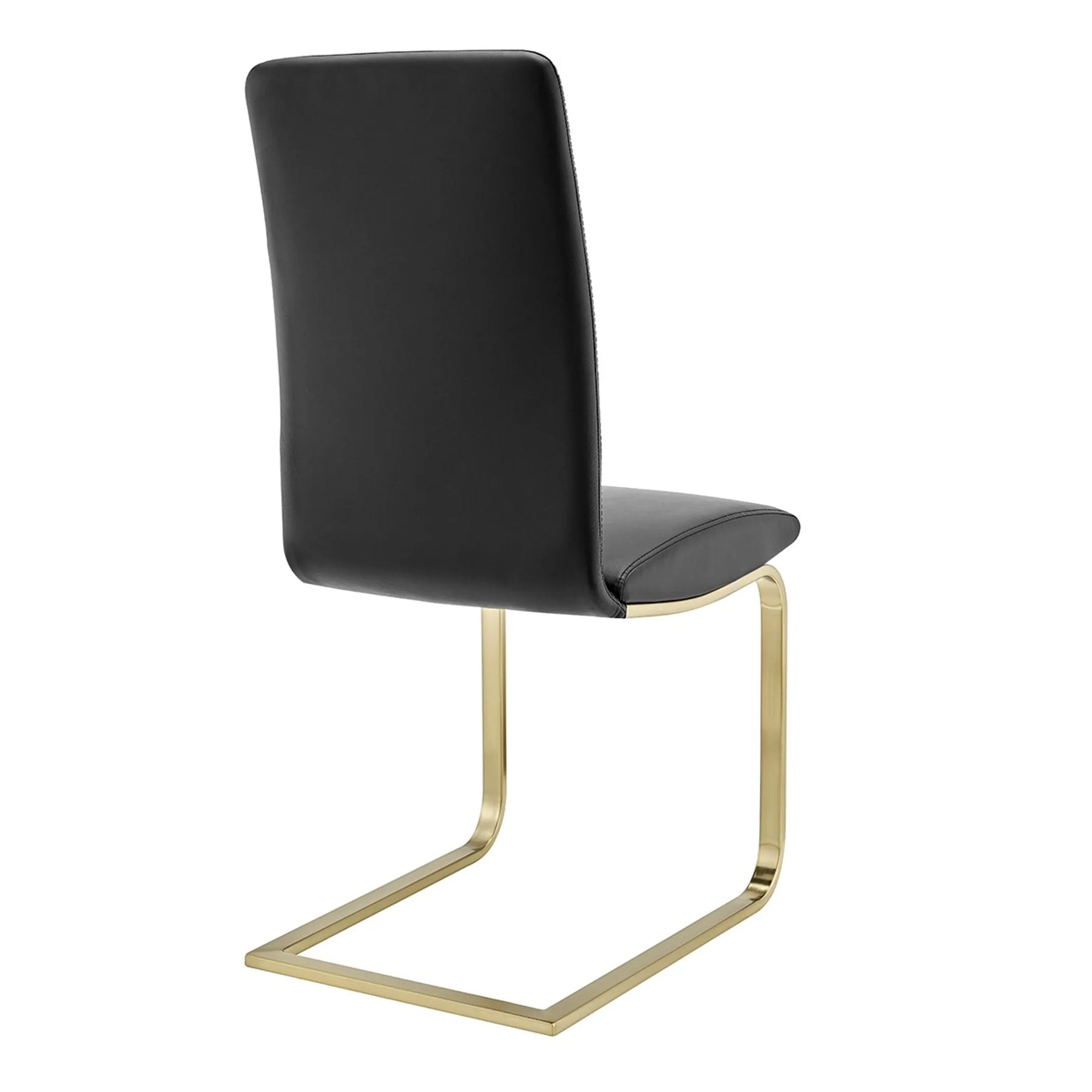 Set of Two Mod Black and Gold Dining Chairs — view 4