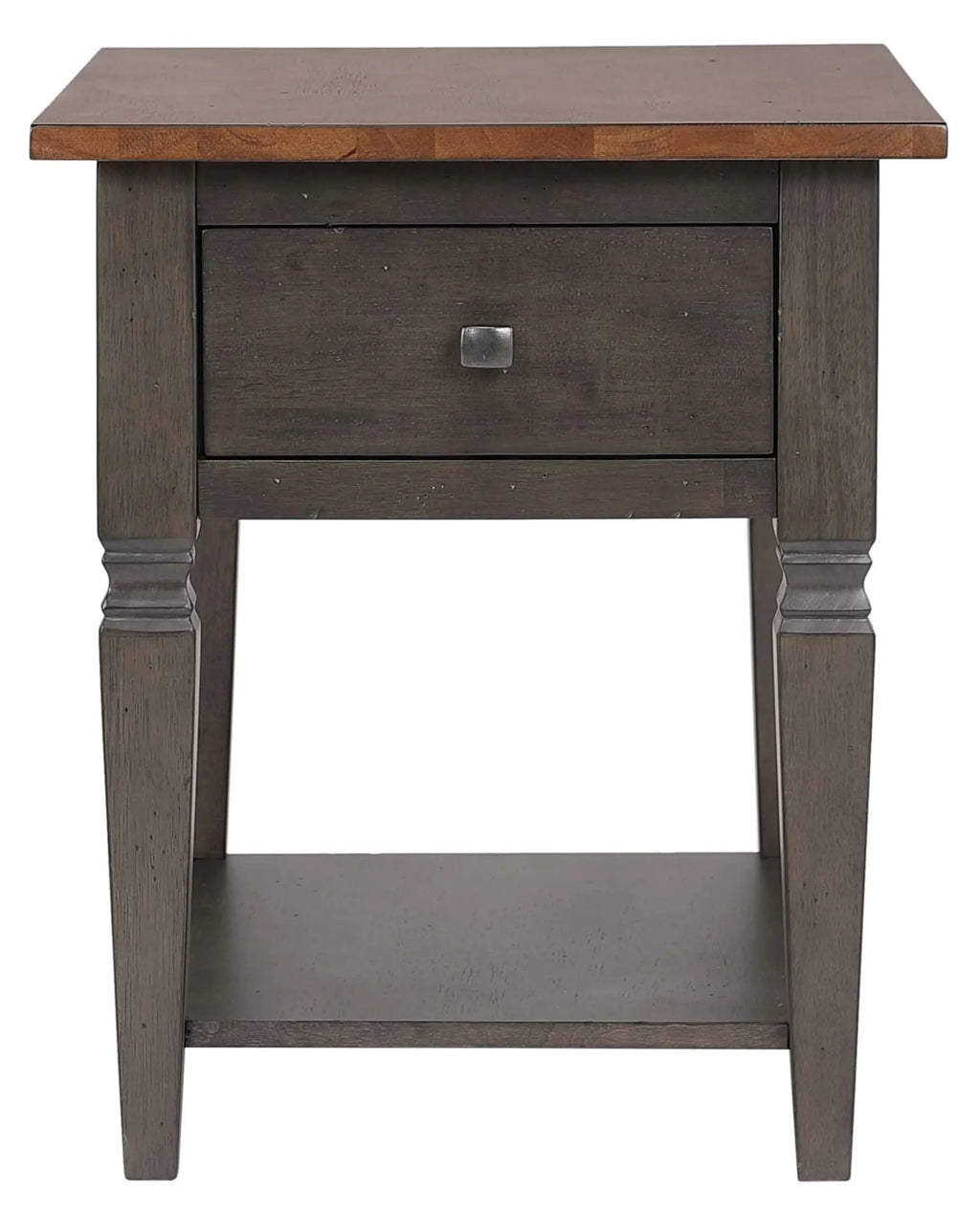 Sunset Trading Dakota Living Room End Table with Drawer and Shelf Storage | 20″W Sofa Sidetable | Two-Tone Distressed Brown…