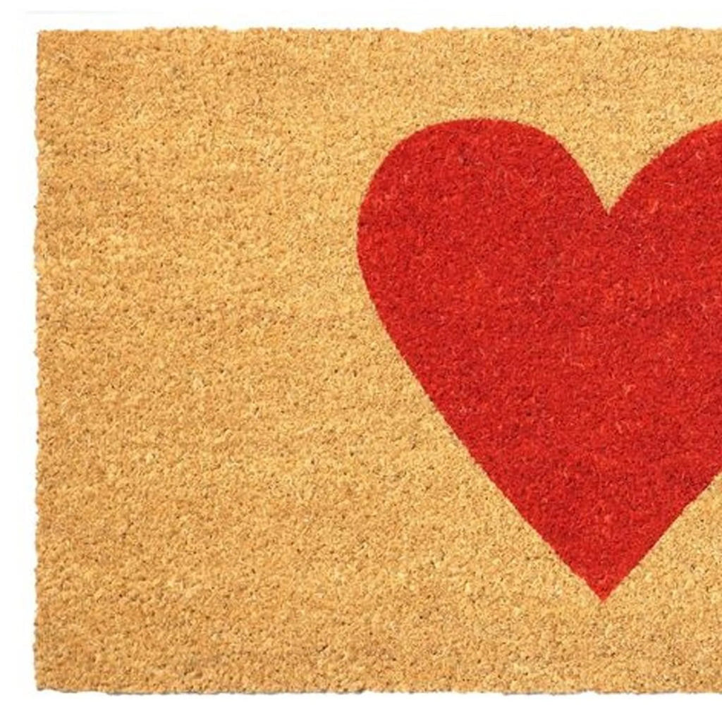 Heart Outdoor Coir Door Mat — view 3