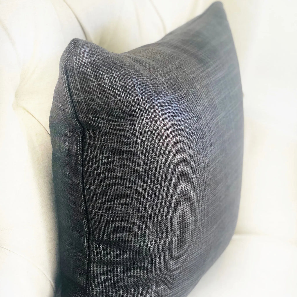 Plutus Ashland Glazed Gray Handmade Luxury Pillow — view 3
