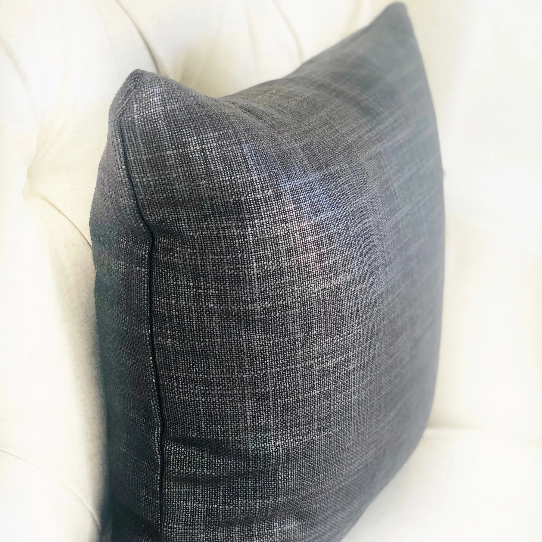 Plutus Ashland Glazed Gray Handmade Luxury Pillow — view 3