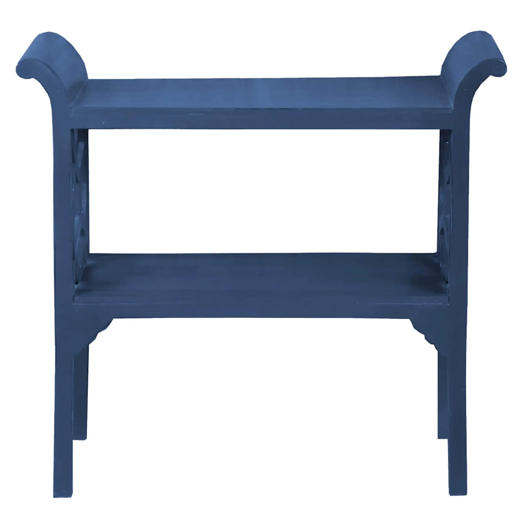 Sunset Trading Cottage Accent Table Console | Navy Blue Solid Wood | Fully Assembled Server — view 2