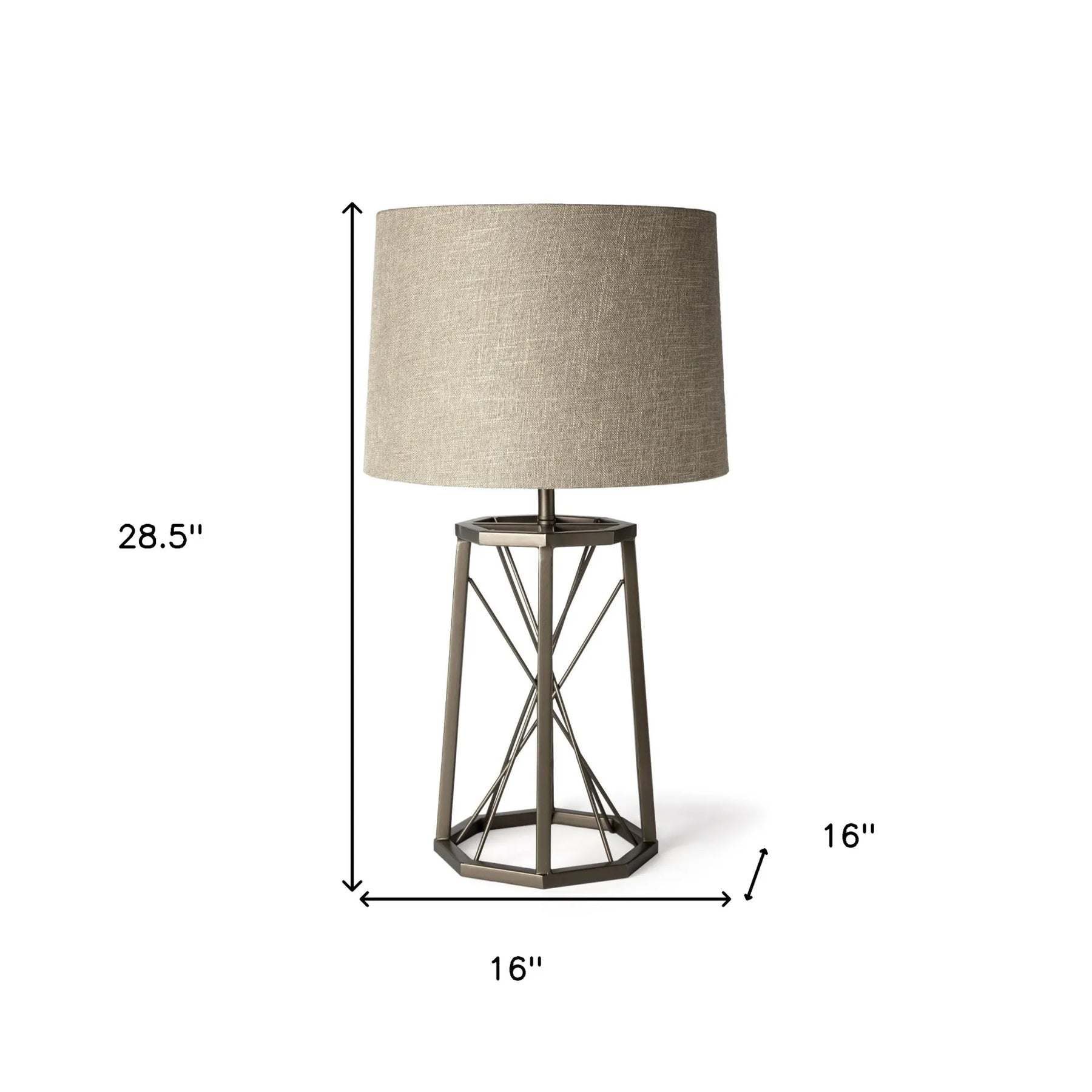 29″ Bronze Lamp Base LED With Beige Shade — view 4