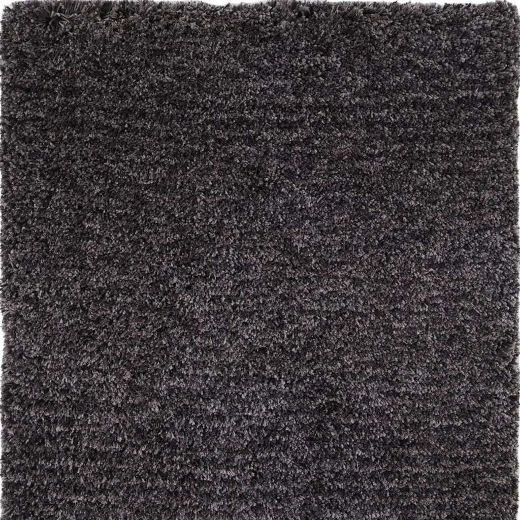 4′ X 6′ Black Shag Hand Tufted Area Rug — view 4