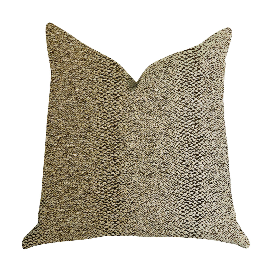 Plutus Shimmer in Gold Metallic Luxury Throw Pillow