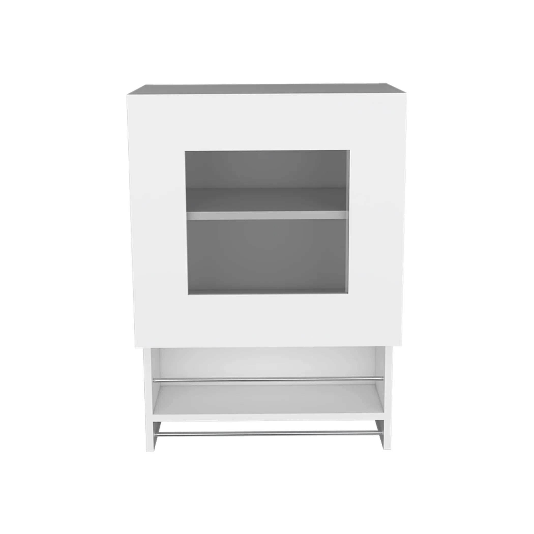 20″ White Wall mounted Accent Cabinet With One Shelf