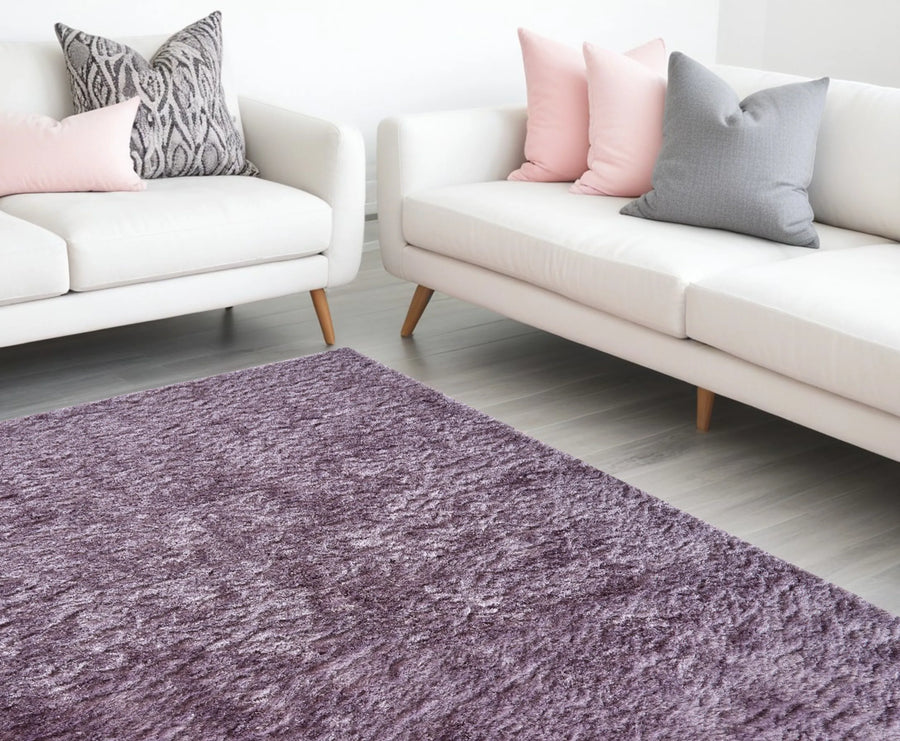 8′ X 10′ Purple Shag Tufted Handmade Area Rug
