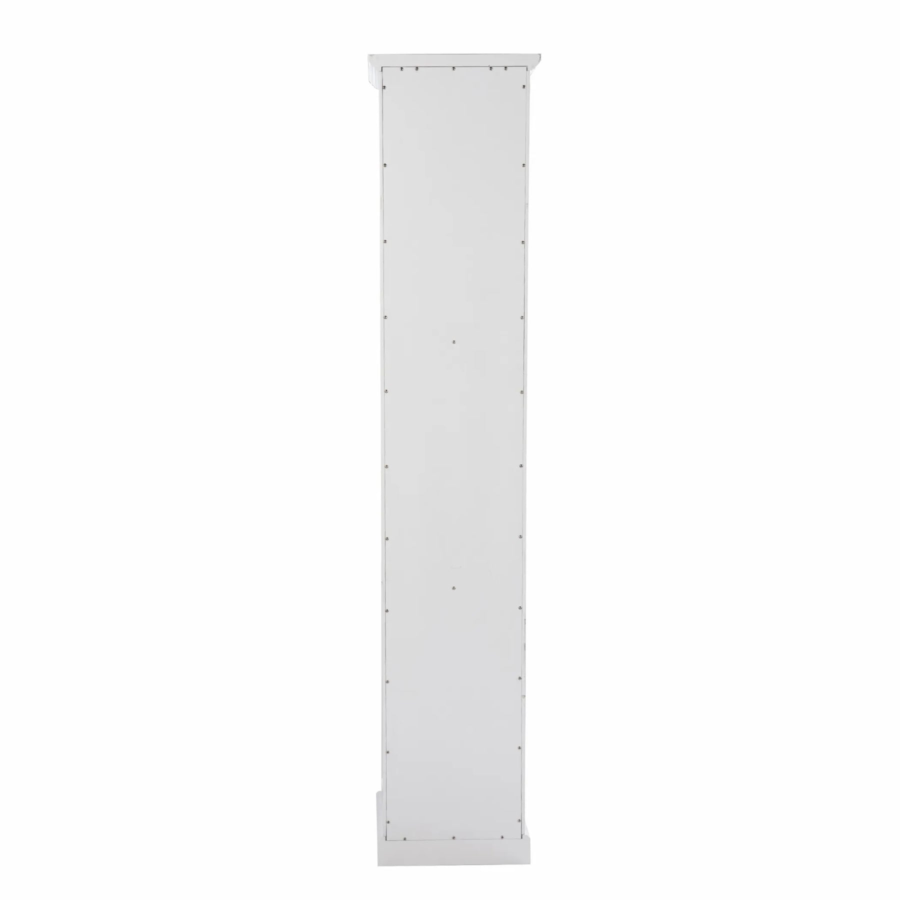 White Cornice Molding Curio with Glass Door — view 4