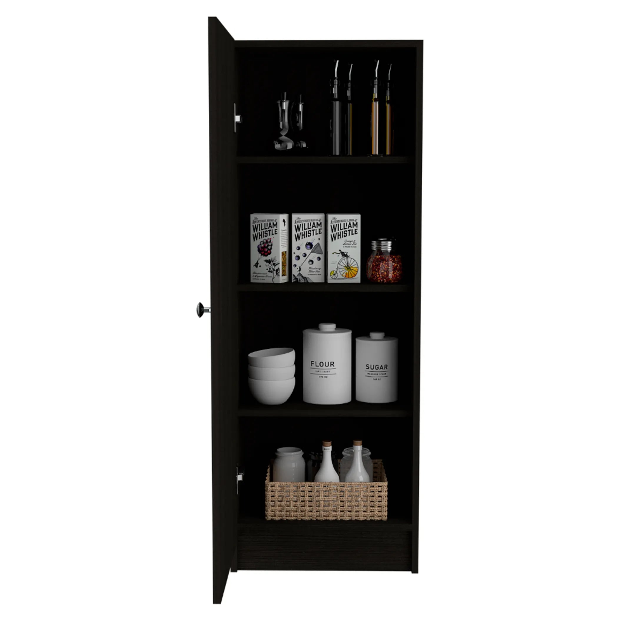 Catalano Pantry , Single Door Cabinet, Four Interior Shelves — view 4