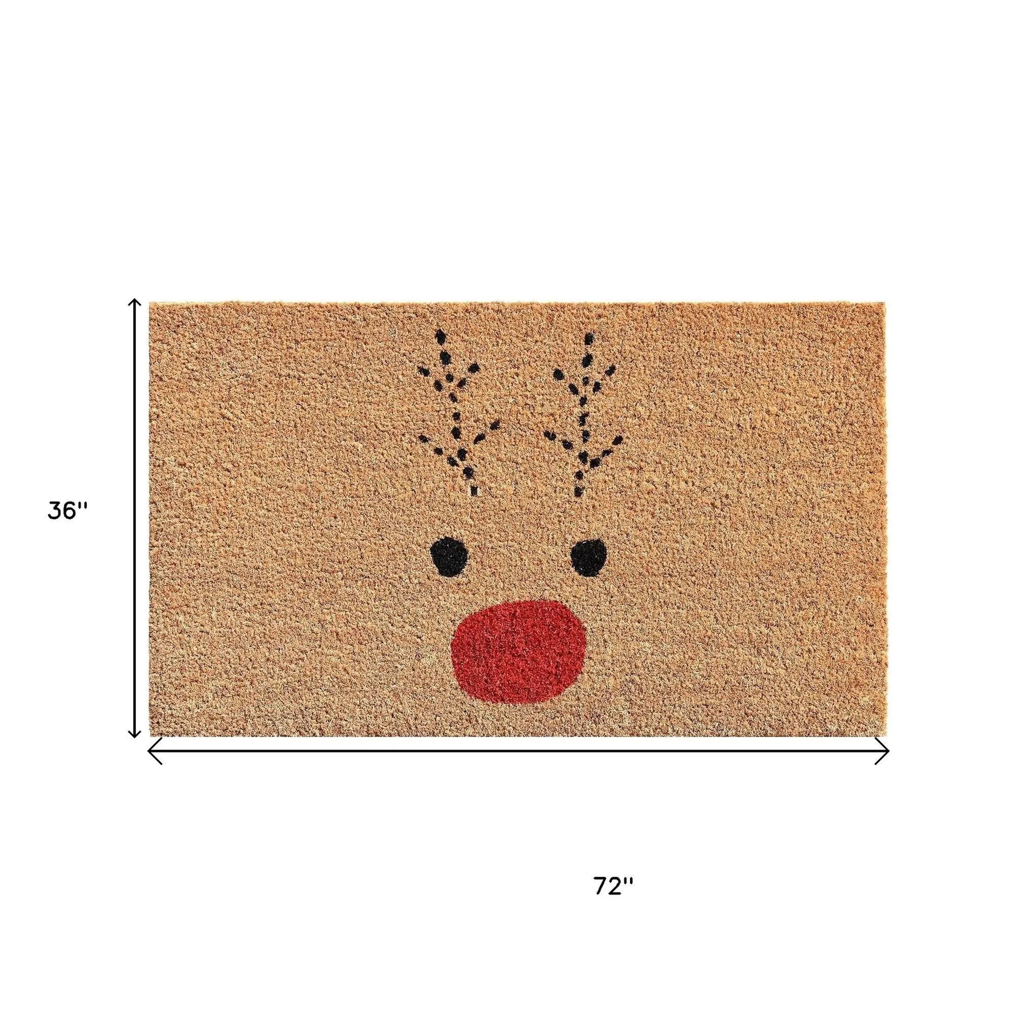 Christmas Reindeer Outdoor Coir Door Mat — view 4
