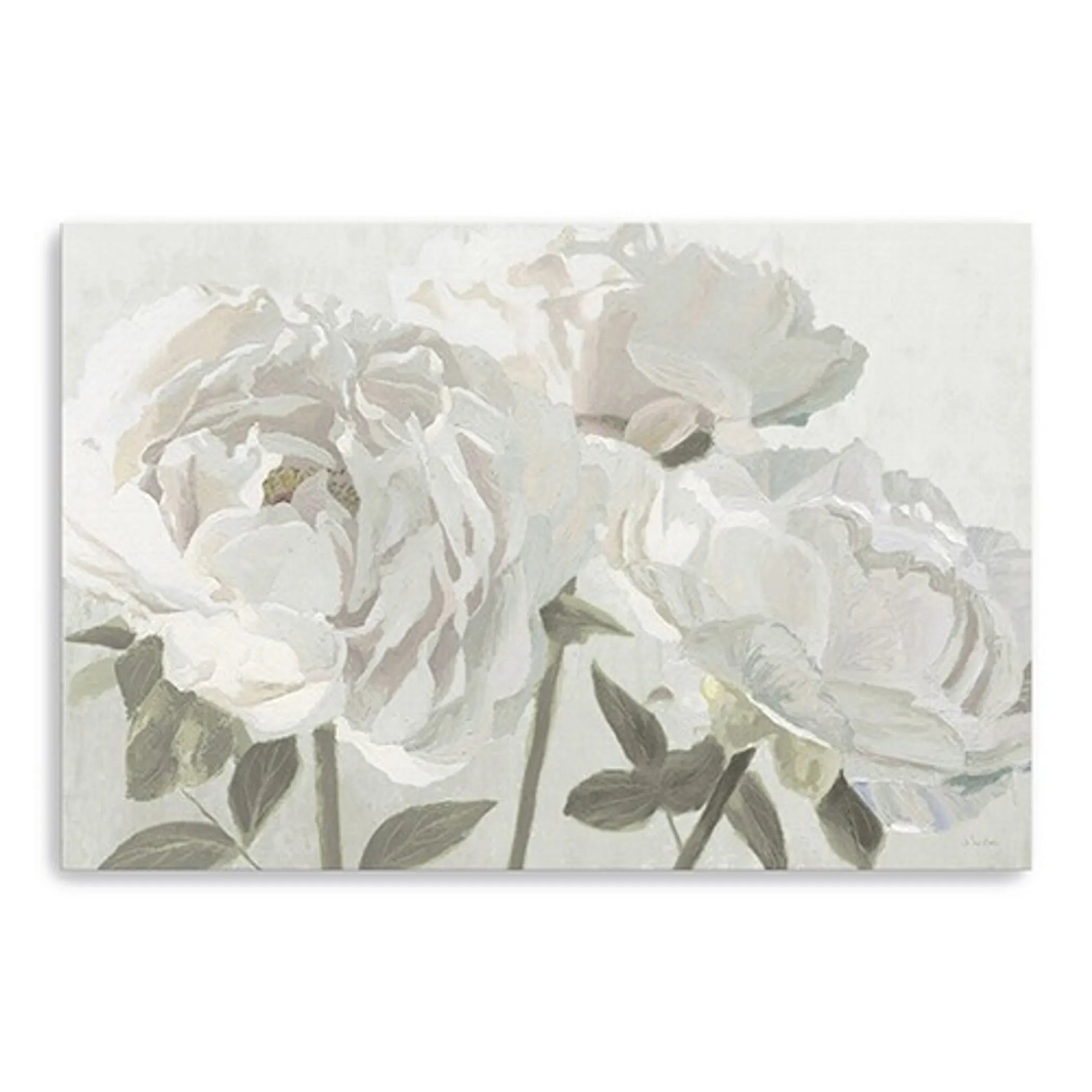 Neutral Flowers In Bloom Unframed Print Wall Art — view 3