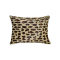 Set of Two 12″ X 20″ Brown and Black Leopard Cowhide Lumbar Throw Pillows