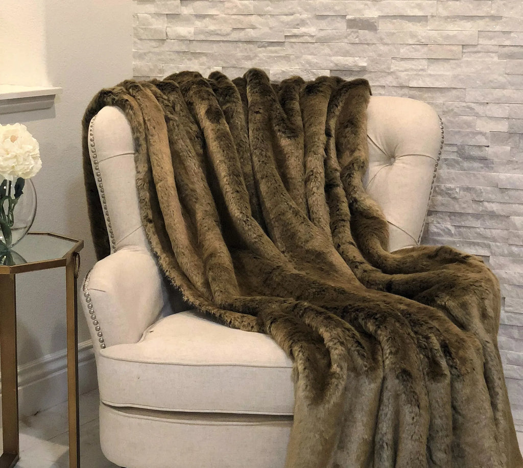 Plutus Tissavel Volga Rabbit Faux Fur Handmade Luxury Throw — view 2