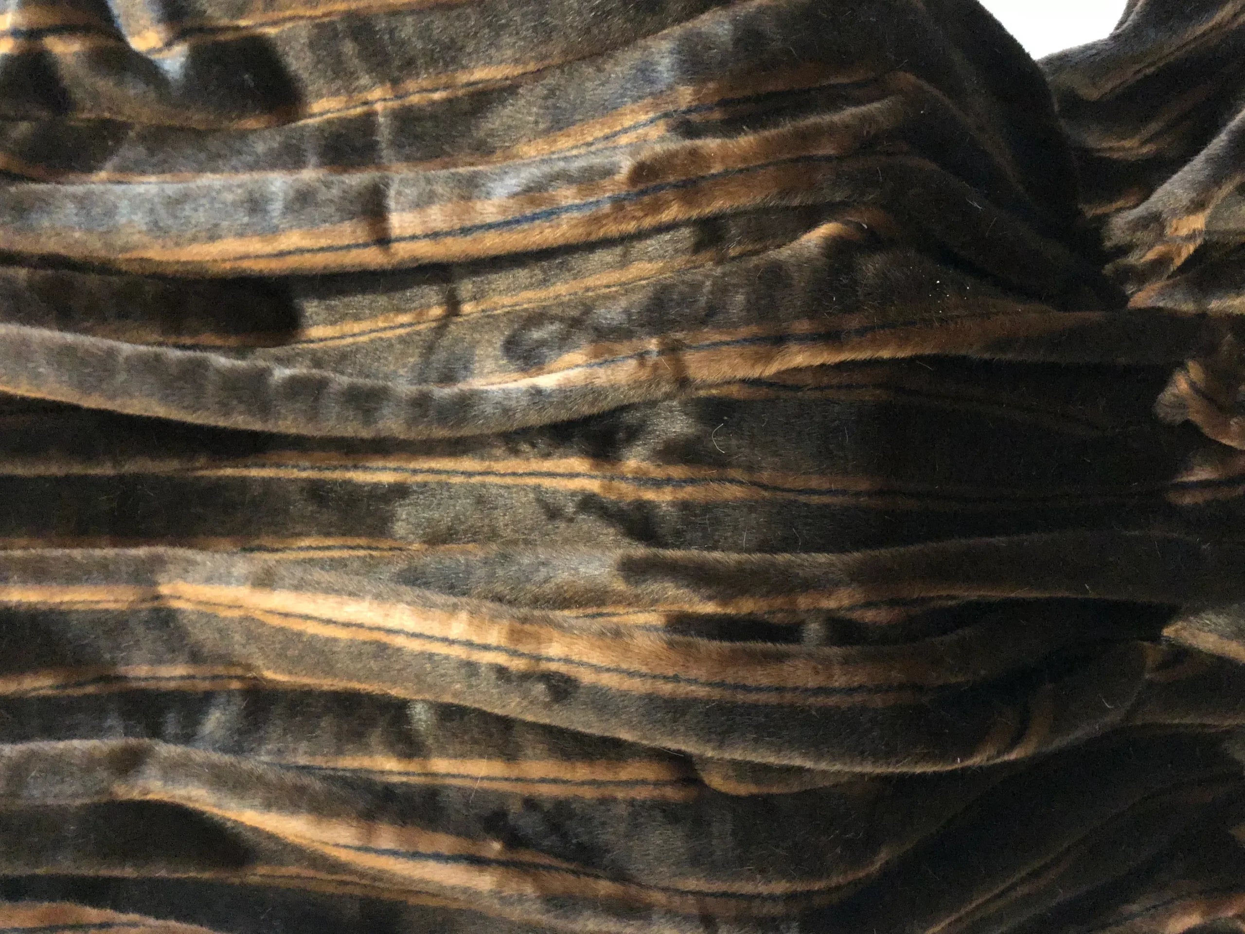 Plutus Fancy Brown Mink Handmade Luxury Throw — view 3