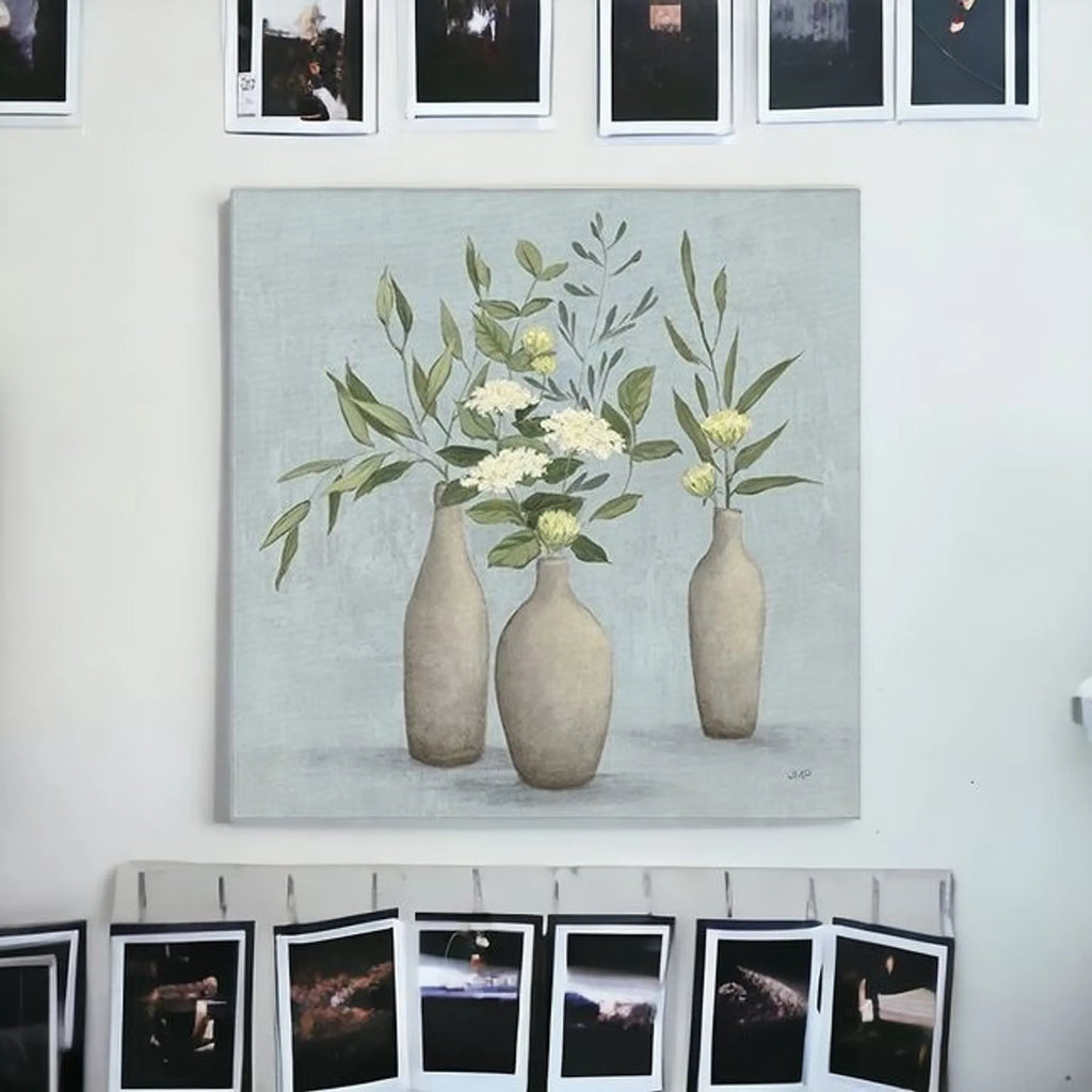 Bohemian Flowers In Ceramic Vases Unframed Print Wall Art — view 4