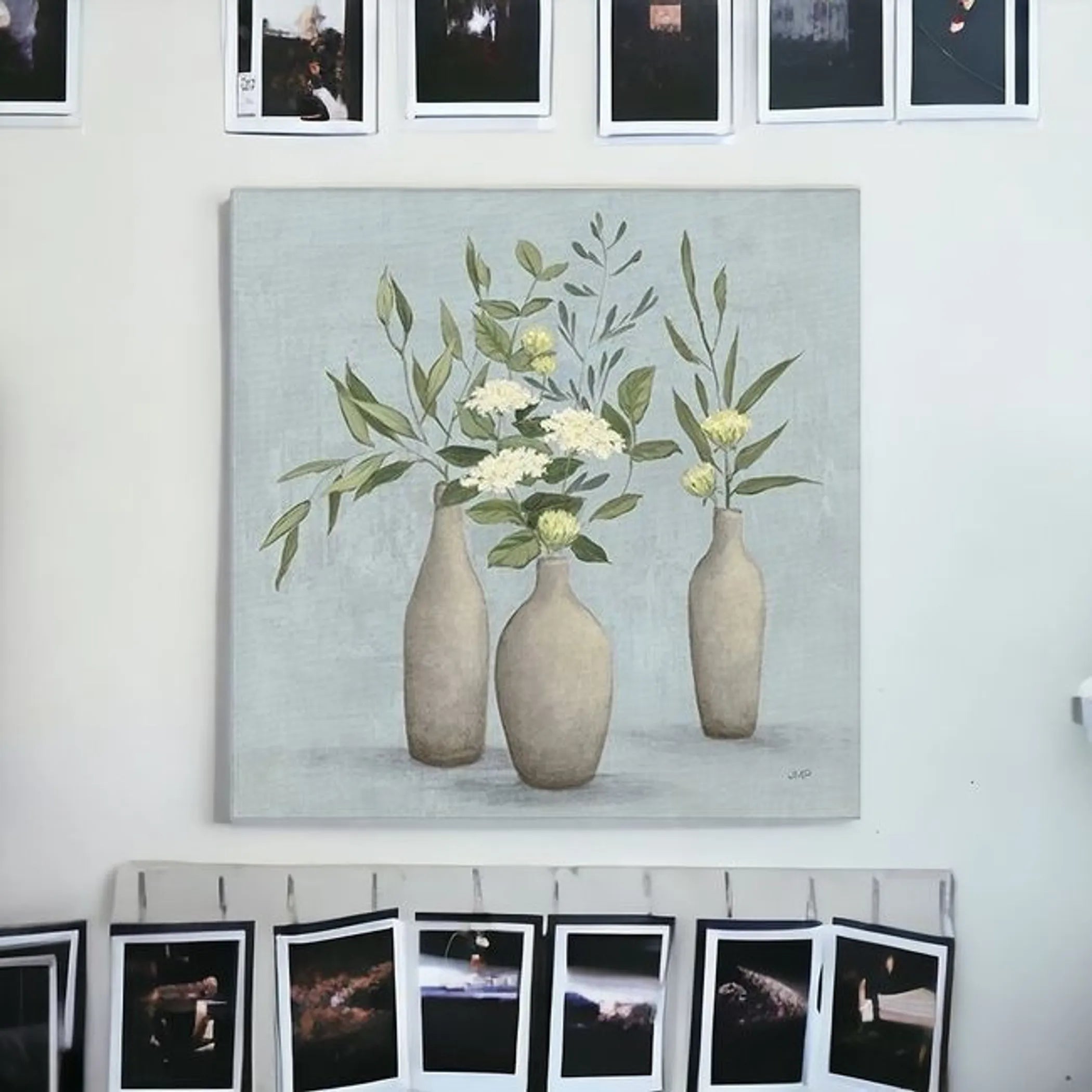 Bohemian Flowers In Ceramic Vases Unframed Print Wall Art — view 4