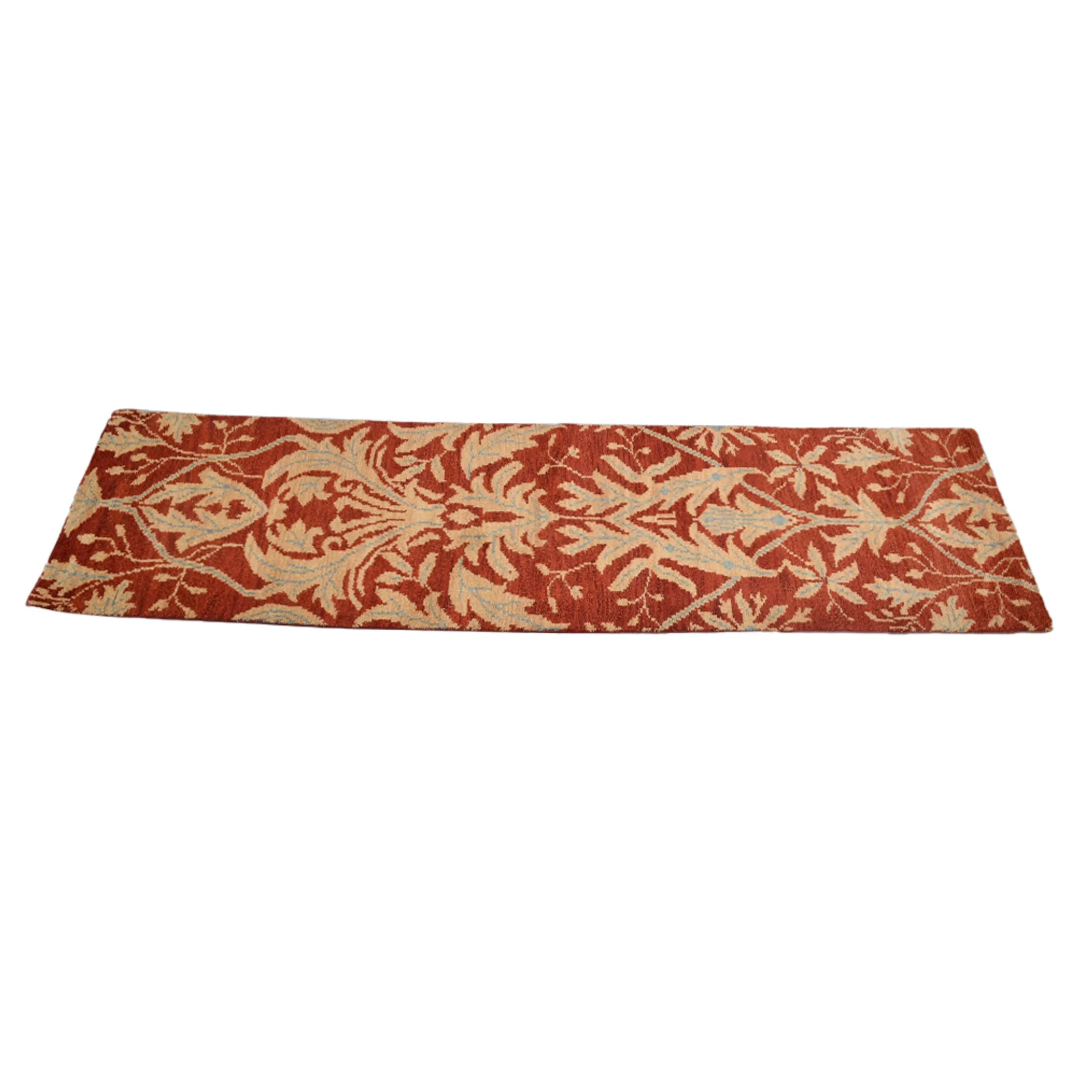 Rugsotic Carpets Hand Knotted Wool 2’6”x10′ Runner Area Rug Floral — view 4