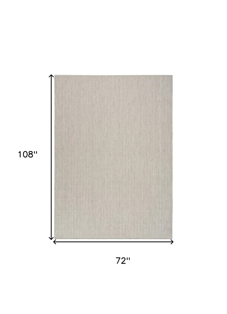 6′ X 9′ Gray Geometric Indoor Outdoor Area Rug — view 2