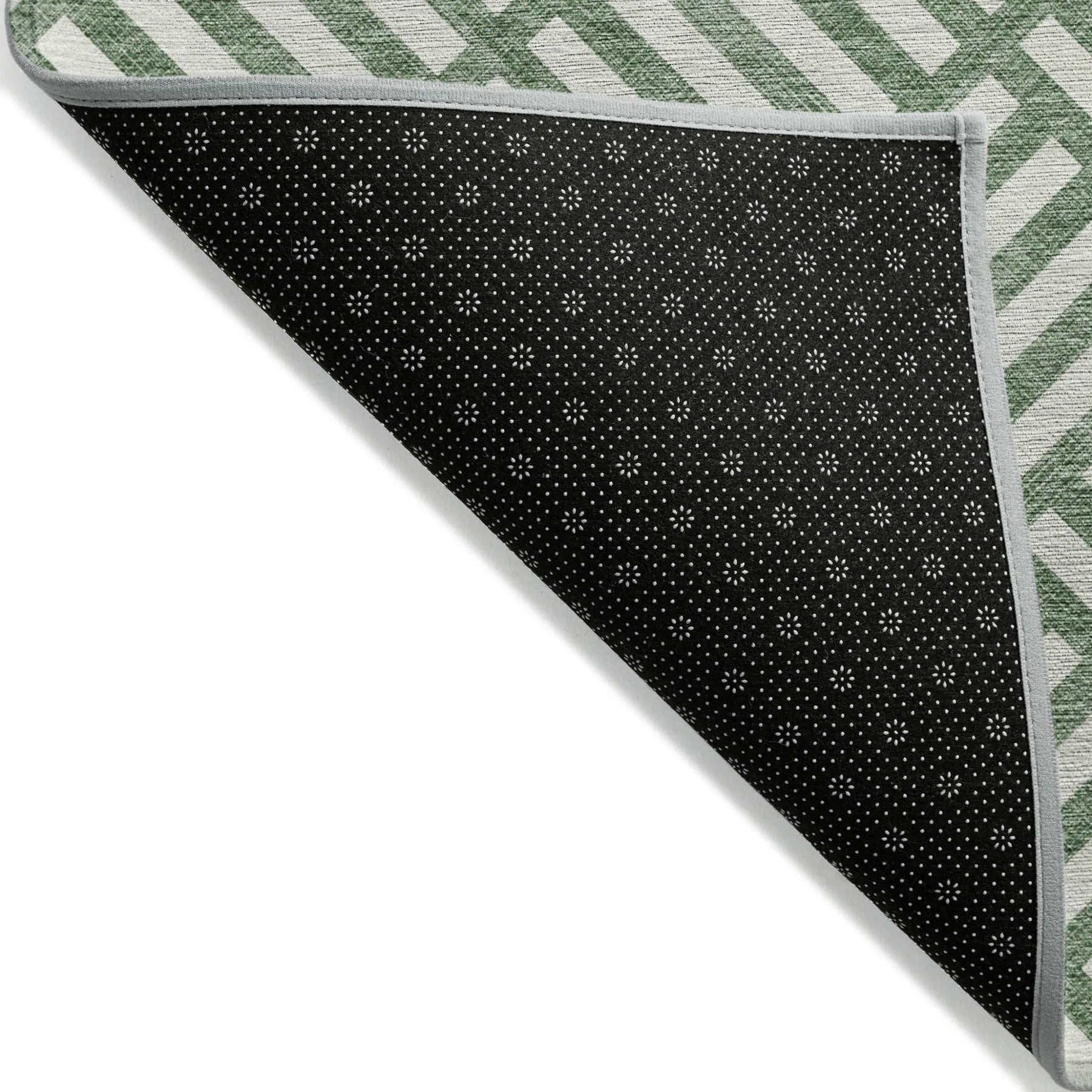 10′ X 14′ Green And Ivory Geometric Washable Indoor Outdoor Area Rug — view 4