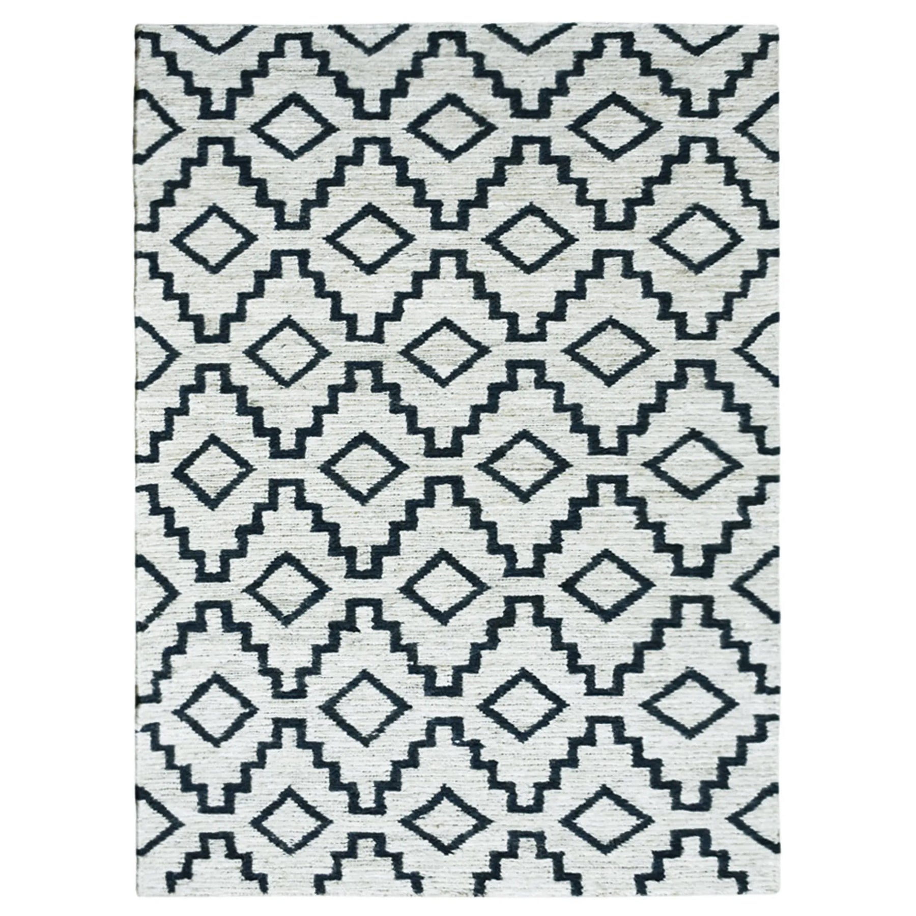 Rugsotic Carpets Hand Knotted Sumak Jute Eco-friendly Area Rug Geometric — view 2