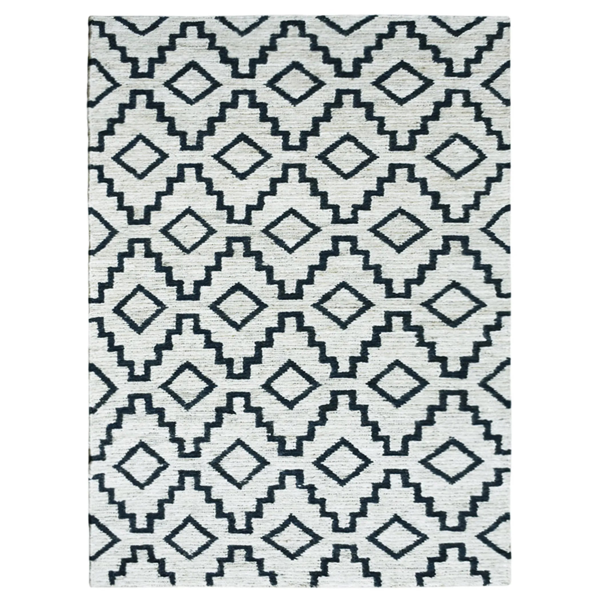 Rugsotic Carpets Hand Knotted Sumak Jute Eco-friendly Area Rug Geometric — view 2