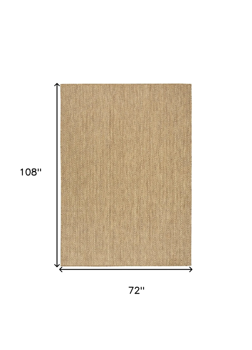 6′ X 9′ Natural Geometric Indoor Outdoor Area Rug — view 2