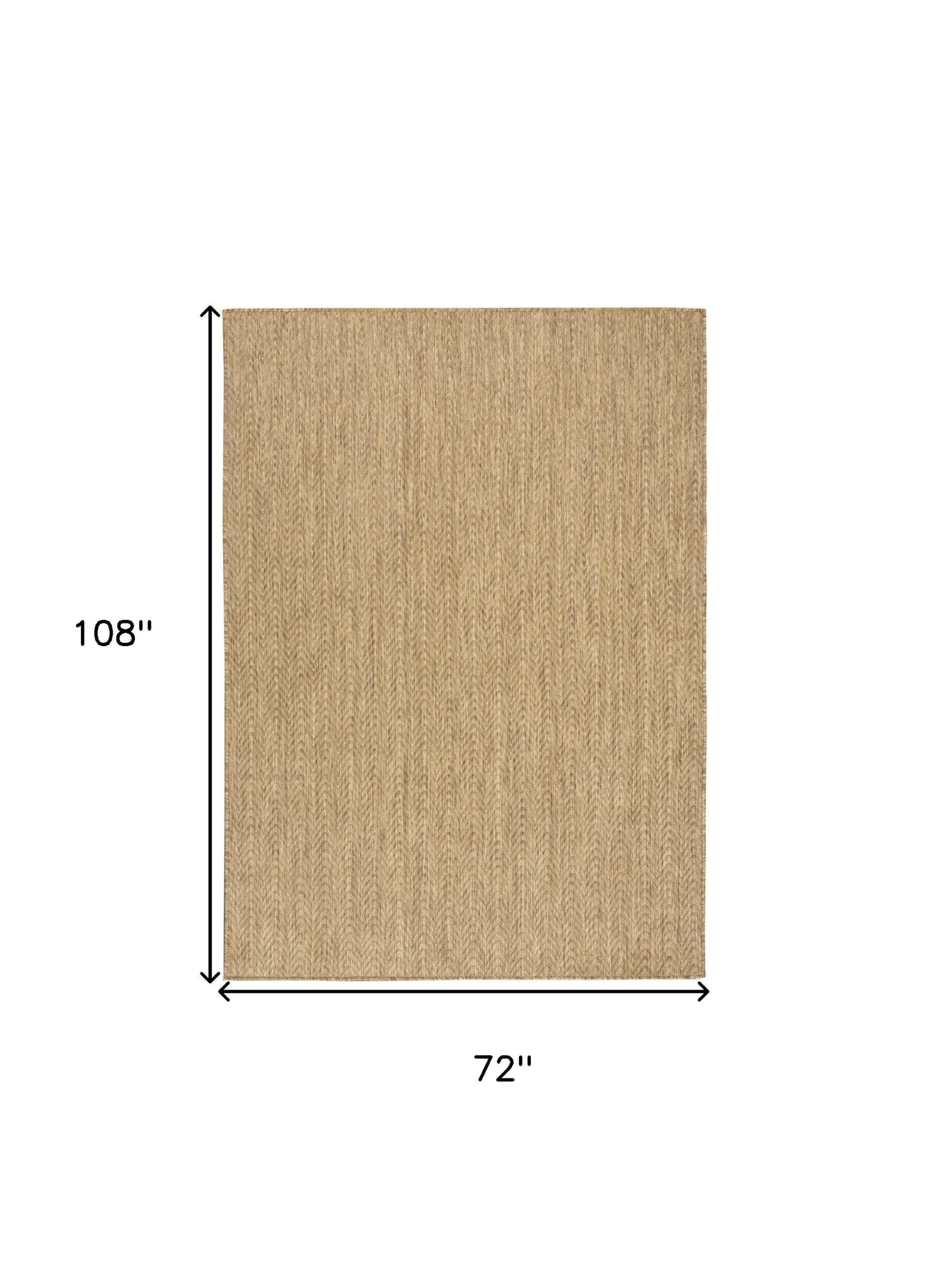 6′ X 9′ Natural Geometric Indoor Outdoor Area Rug — view 2