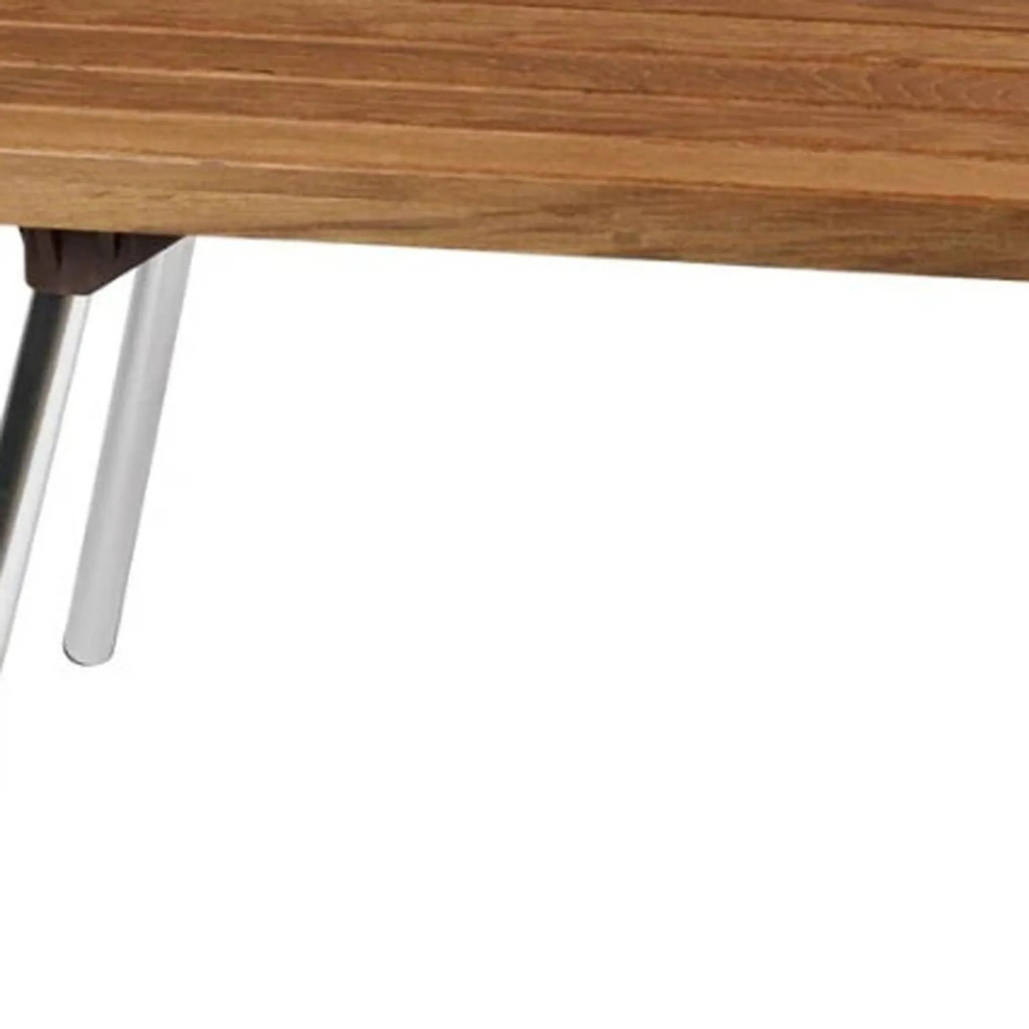 16″ X 25″ Brown Teak Rectangular Shower Bench — view 3