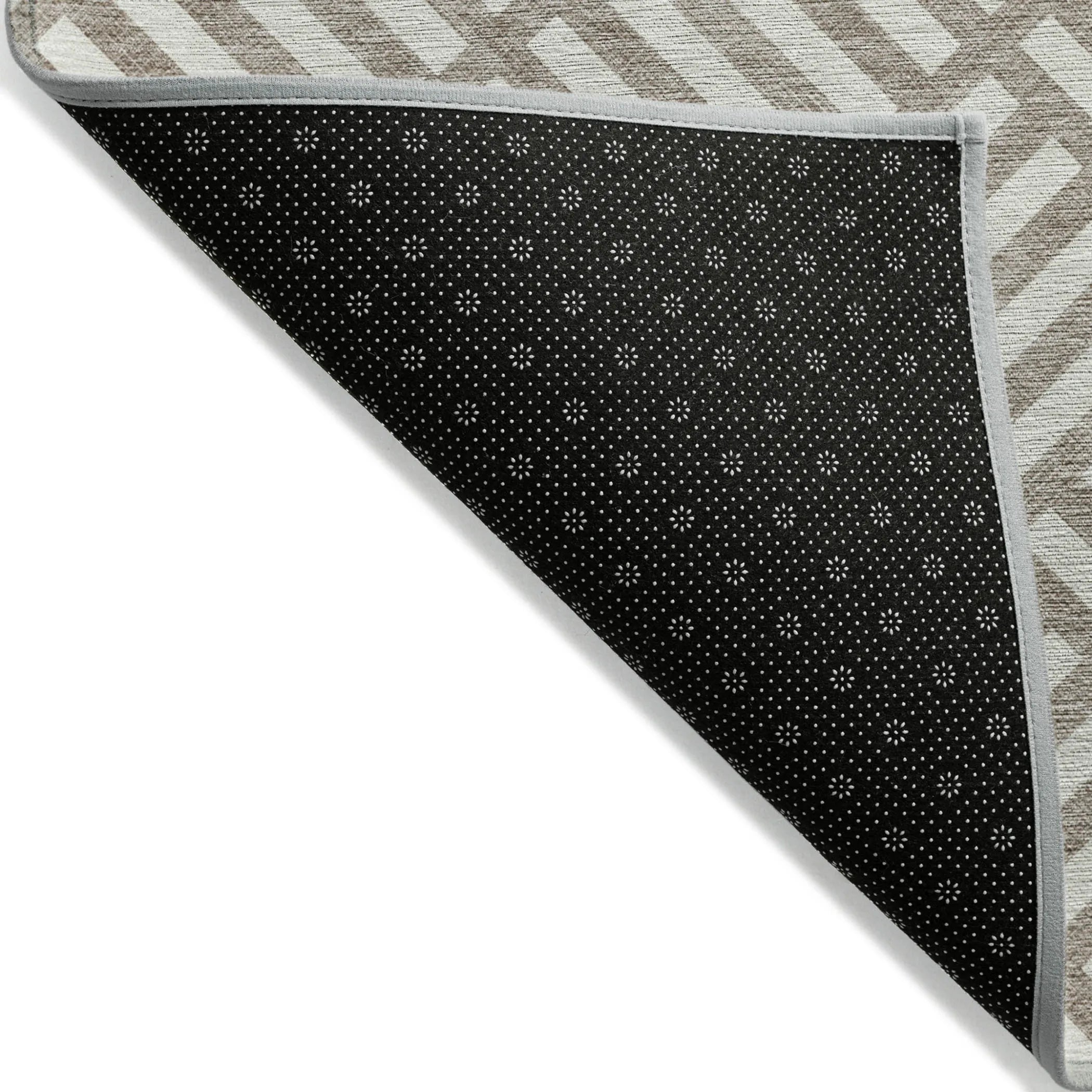 9′ X 12′ Taupe And Ivory Geometric Washable Indoor Outdoor Area Rug — view 4