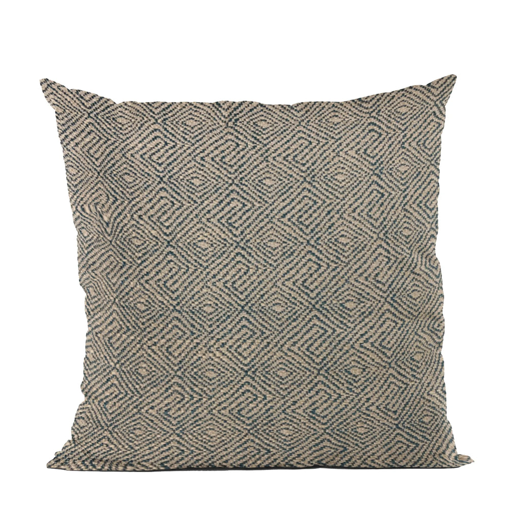 Plutus Blue Gem Plaid Luxury Throw Pillow