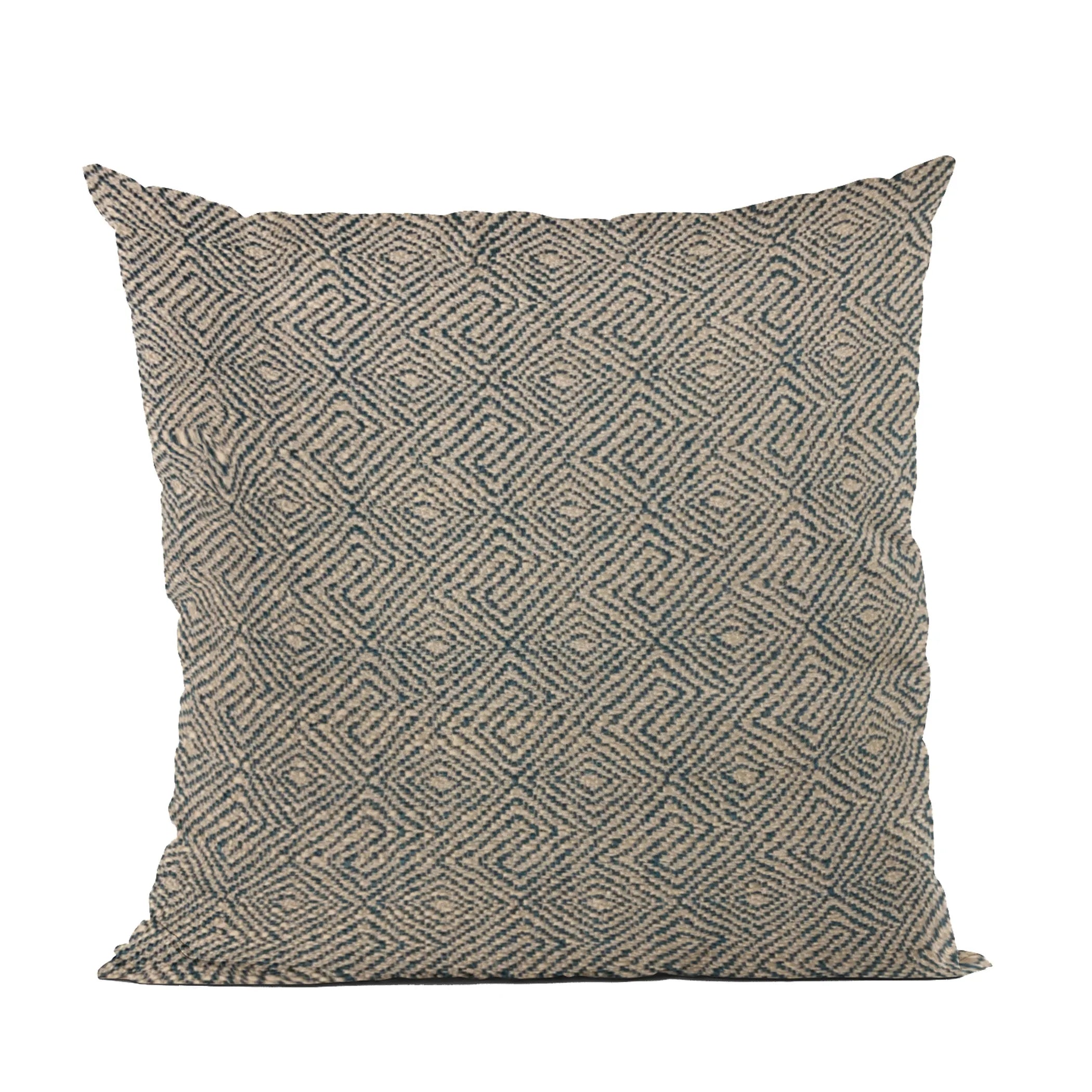 Plutus Blue Gem Plaid Luxury Throw Pillow