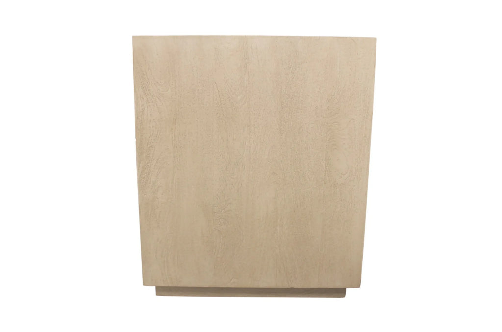 24″ Natural Three Drawer Solid Wood Nightstand — view 4