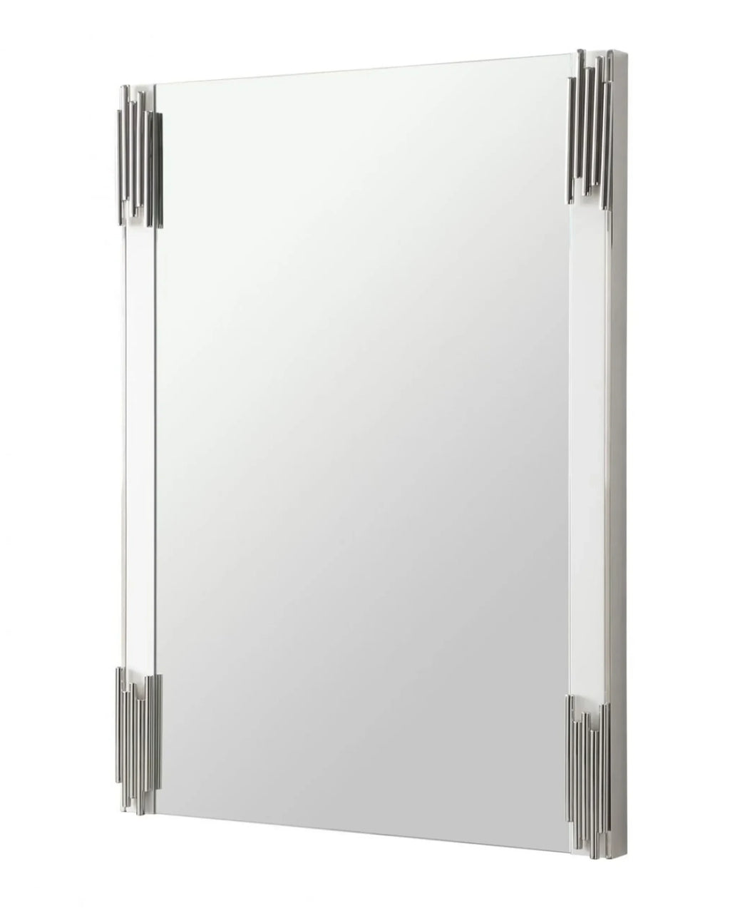 43″ White Steel Framed Accent Mirror — view 2