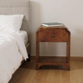Solid Wood One Drawer Scallop Edge Nightstand