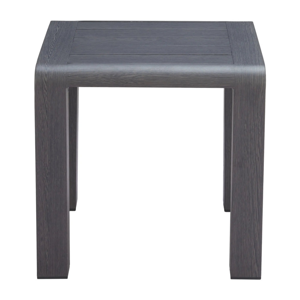 23″ Black Aluminum Square Outdoor Side Table — view 4